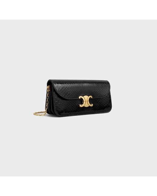 Céline Black Small Chain Triomphe