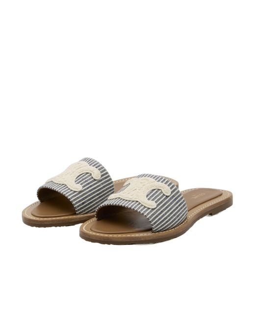 Celine Lympia Mule in White | Lyst