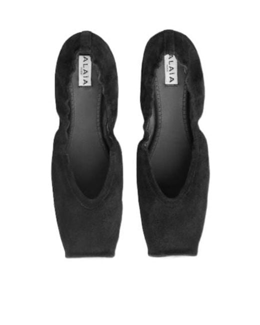 Alaïa Brown Alaïa Square Ballet Flats