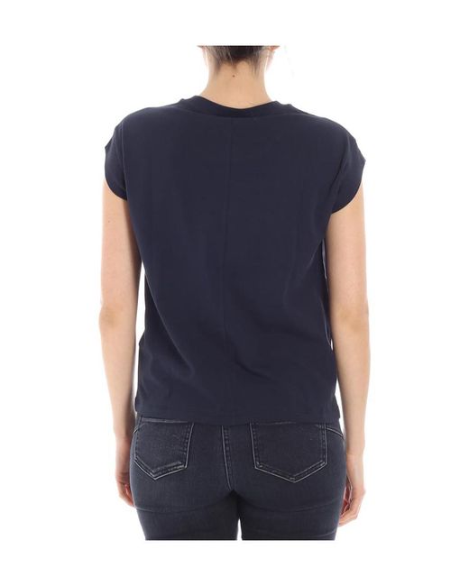 Emporio Armani Blue Logo Short Sleeve T-Shirt