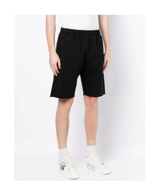 Off-White c/o Virgil Abloh Black Single Arrow Cotton Track Shorts for men
