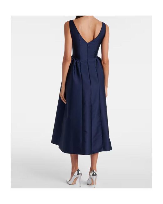 Roland Mouret Blue Taffeta Midi Dress