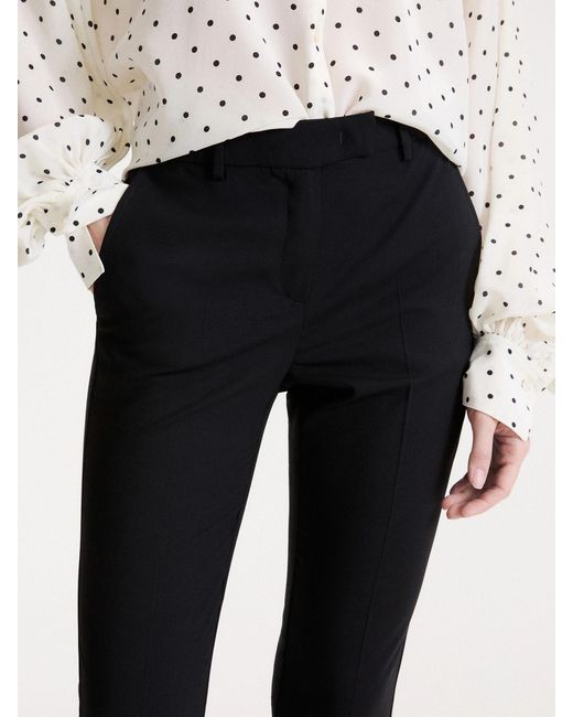 Marella Black Pleated Casual Trousers