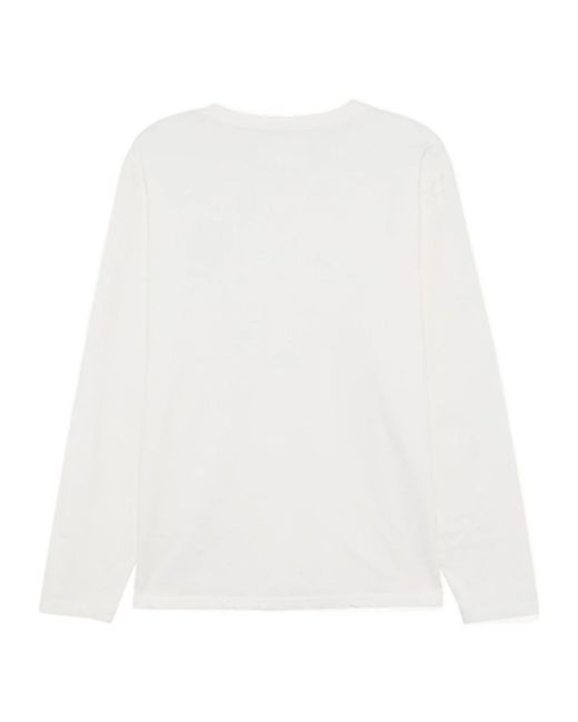Autry White Long Sleeved Logo Embroidered T-Shirt for men