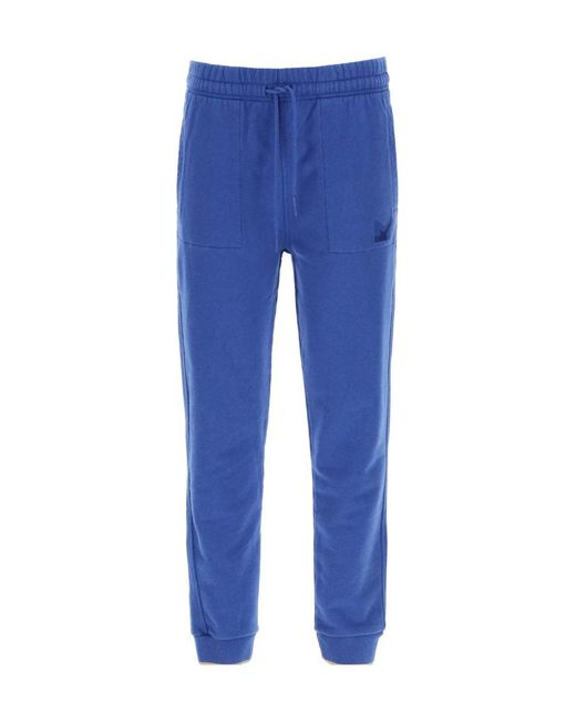 Maison Kitsuné Blue Logo Sweatpants for men