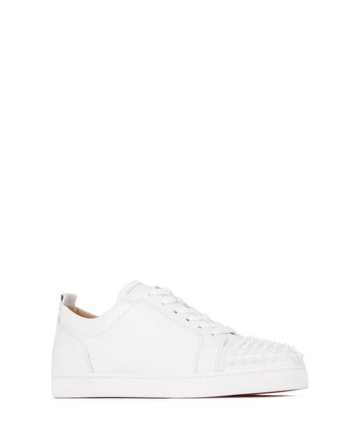 Christian Louboutin White Louis Junior Spikes Sneakers for men