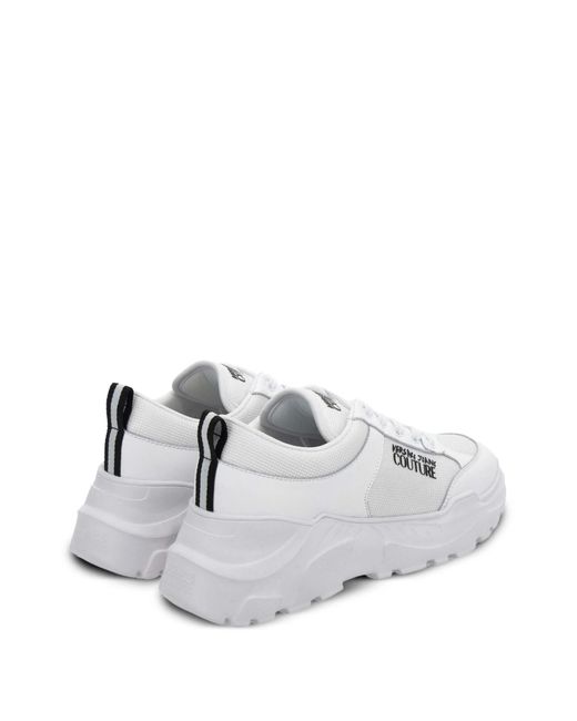 Versace Jeans White Couture Logo Chunky Sneakers for men