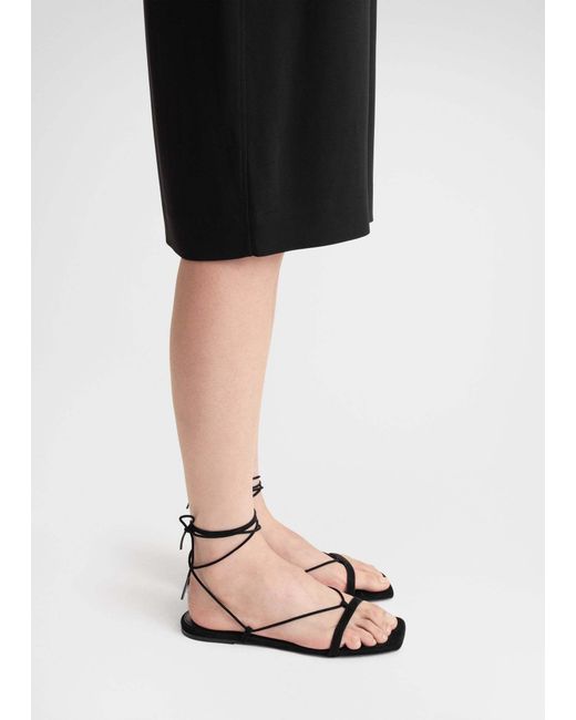 Totême White Totême Sqaure Toe Sandals