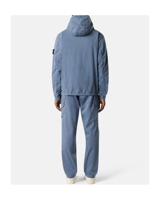 Stone Island Blue Compass-Badge Jacket for men