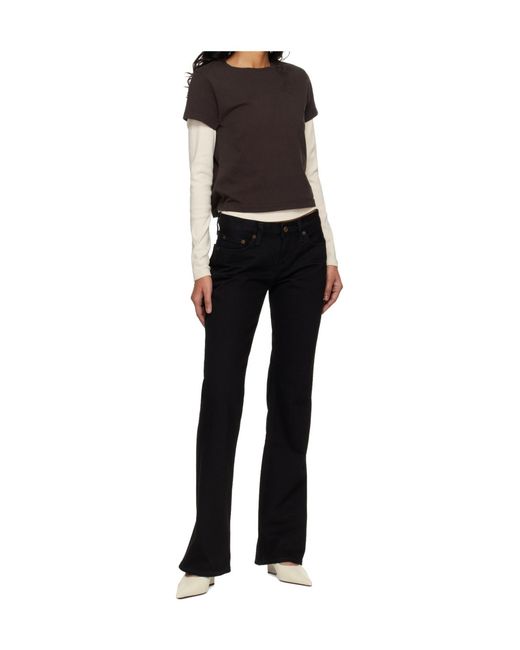 Agolde Black Low Rise Boot (Weightless)