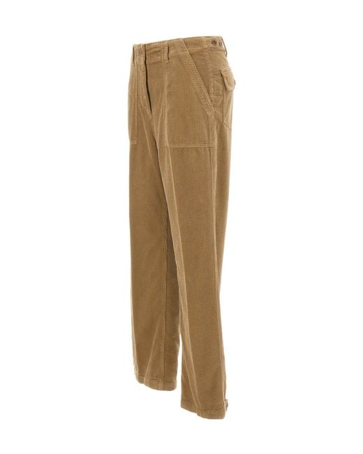 Aspesi Natural Straight-Leg Casual Trousers