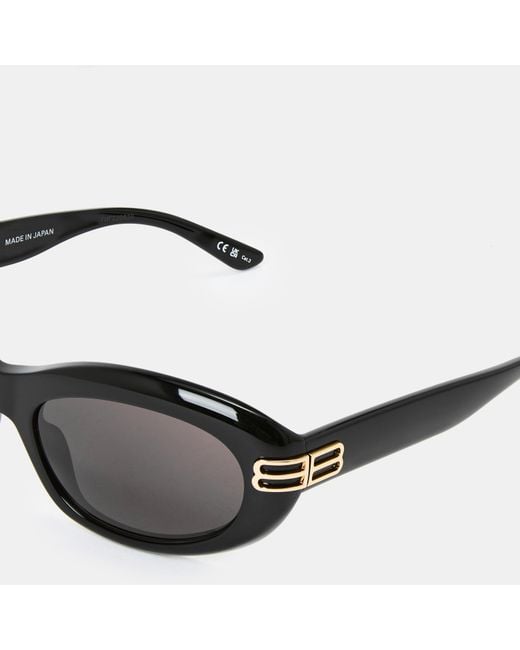 Balenciaga White Oval Sunglasses