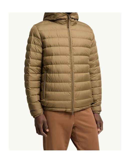 Moncler Green Solienn Hooded Short Down Jacket for men