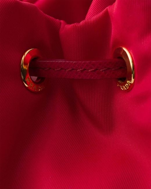 Prada Red Duet Re-Nylon Bucket Bag