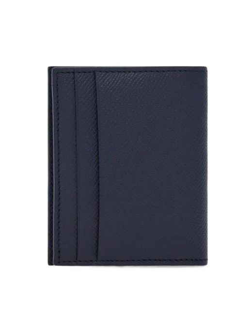 Ferragamo Blue Gancini Credit Card Holder for men
