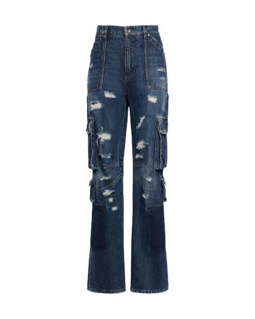 Dolce & Gabbana Blue The Logo Imitates Old Jeans