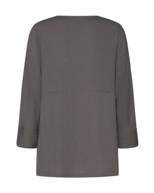 Fabiana Filippi Gray Pleated Blouse