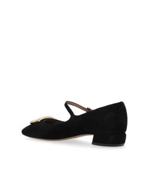 Ferragamo Black Gancini Leather Pumps