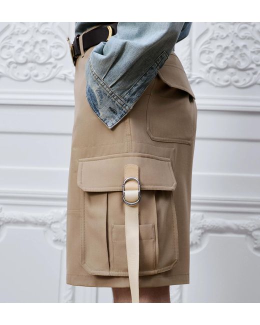 Dior Natural Cargo Shorts for men