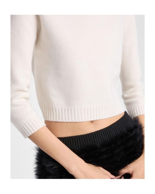 Prada White Wool Turtleneck