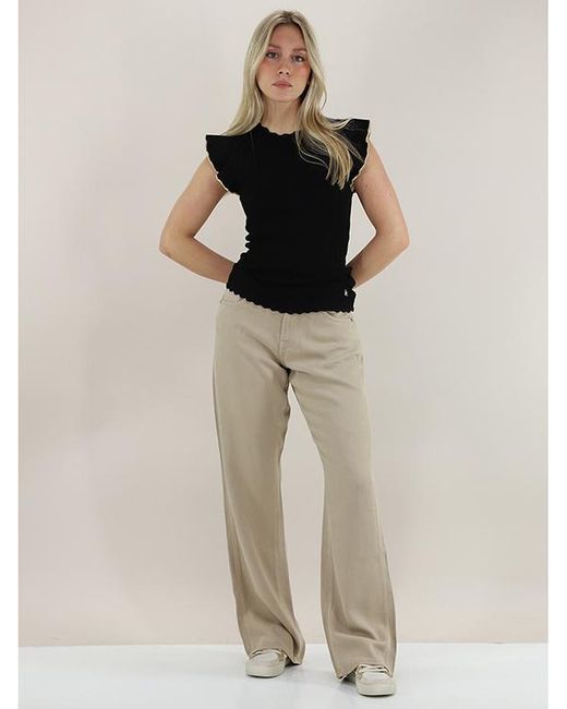 7 For All Mankind Gray Tess Logo-Patch Straight-Leg Trousers