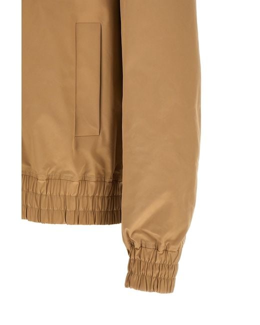 Valentino Brown Zip-Up High Neck Jacket for men