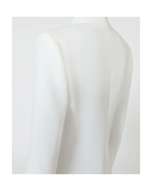 Max Mara White Tie-Front Blazer