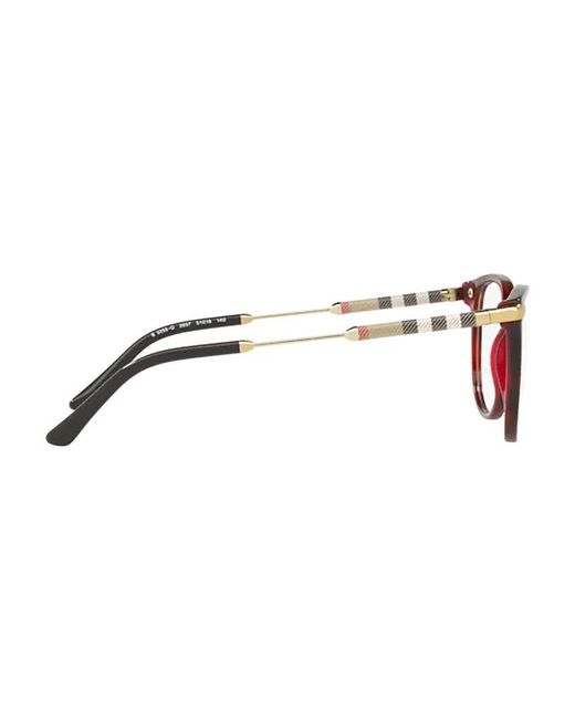 Burberry White Eyewear Round Frame Glasses