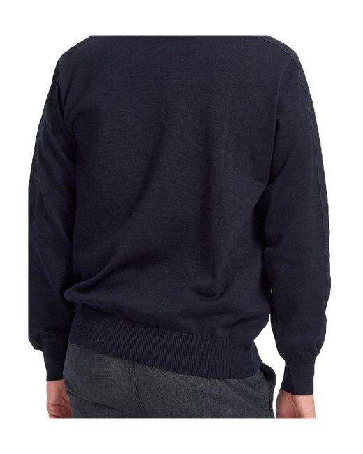 Paul & Shark Blue Round-Neck Logo Pullover for men