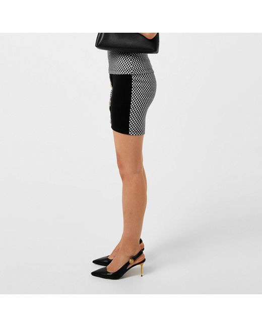Balmain Black Pleated Midi Skirt