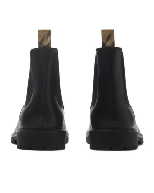 Burberry Black Rogue Chelsea Boots for men