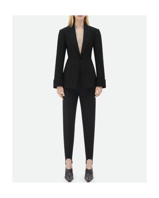 Bottega Veneta Black Structured Stirrup Pants