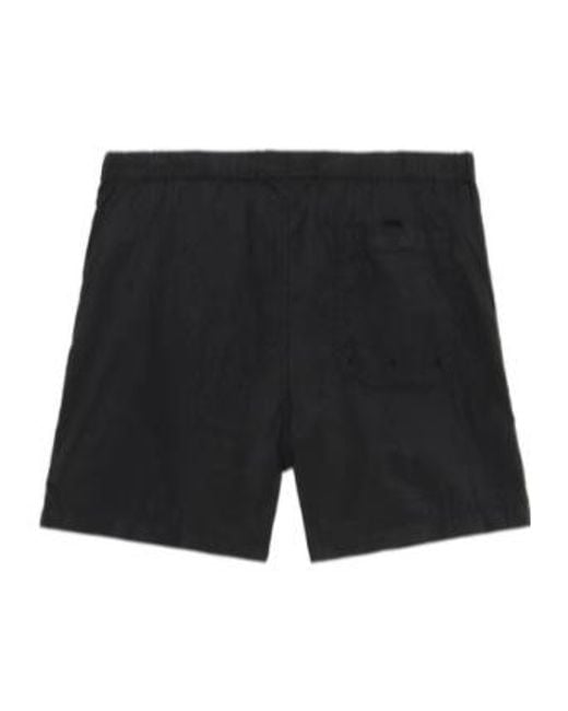 Stone Island Black Compass Patch Mid-Rise Swim Shorts for men