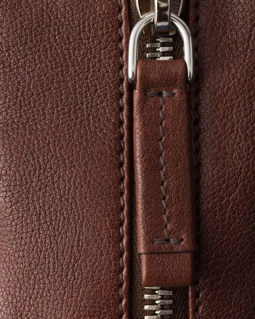 Prada Brown Large Washed Leather Top-Handle Bag