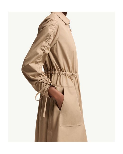 Moncler Natural Cotton Poplin Shirt Dress