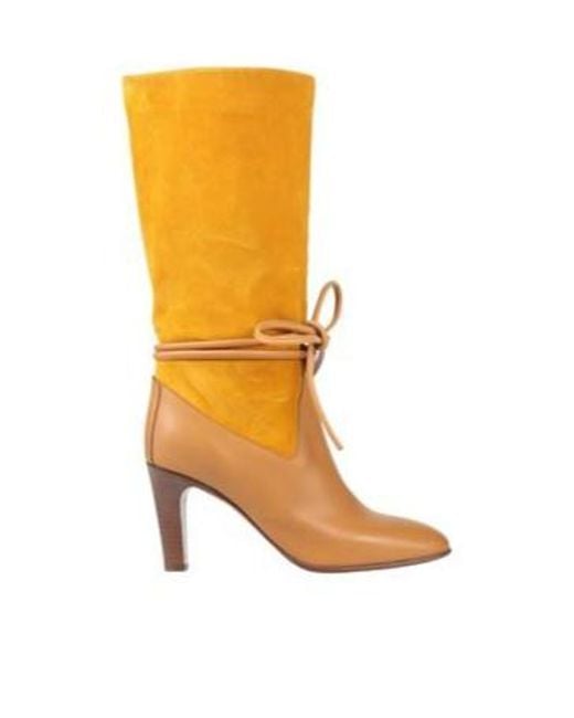 Chloé White Thin-Strap Tall Boots