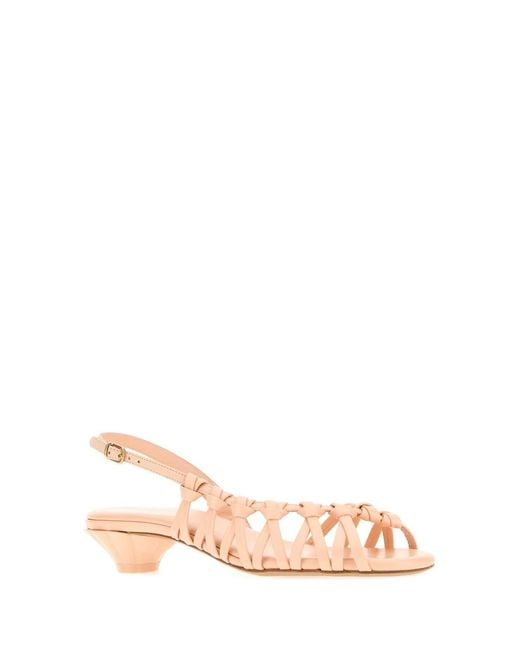 Chloé Pink Chloé Estra Strap Detailed Sandals