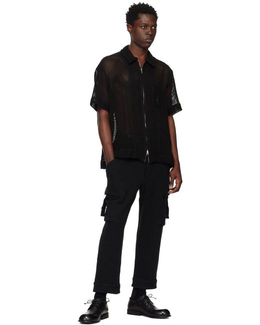 Song For The Mute Black Elastic Waistband Casual Pants for men