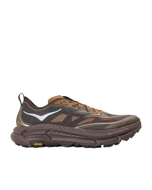 Hoka One One Brown Slip-Resistant And Wear-Resistant Running Shoes for men