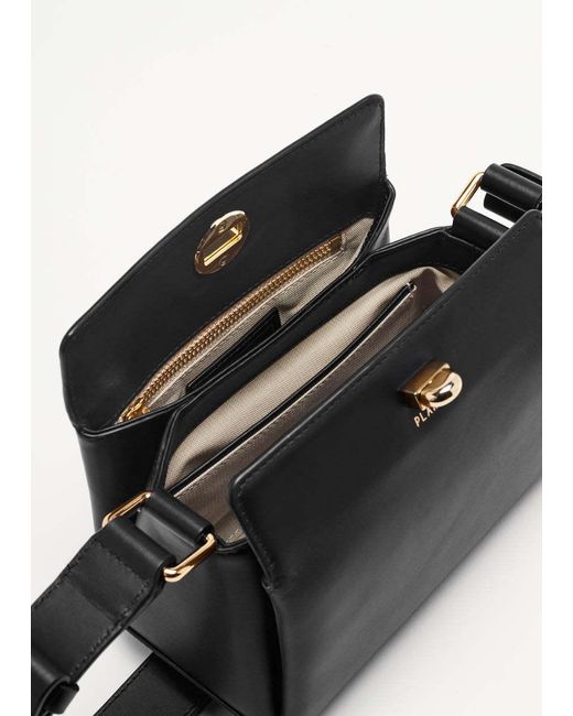 Plan C Black Logo Shoulder Bag