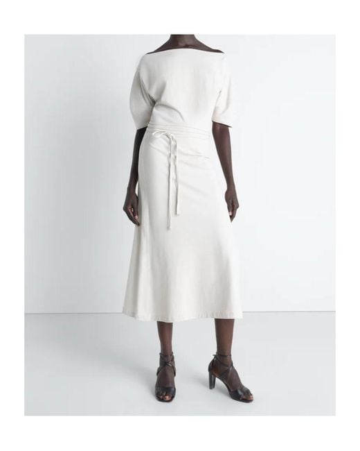 Lemaire White Short Sleeve Off Shoulder Dress
