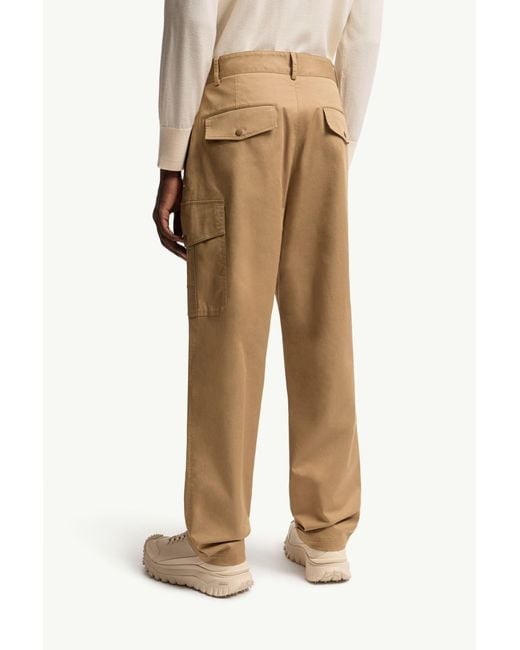 Moncler Natural Button Detailed Straight-Leg Pants for men