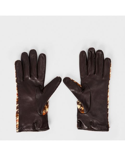 Gucci Metallic Checkered Gloves