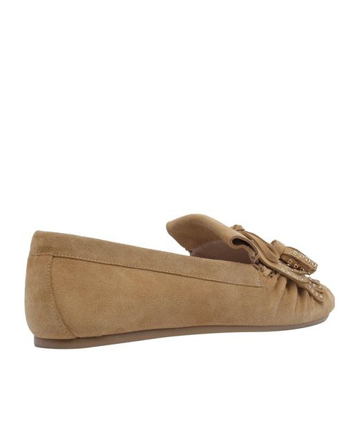 Stuart Weitzman Brown Round-Toe Loafers
