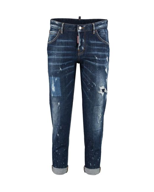 DSquared² Blue Pierced Detail Jeans