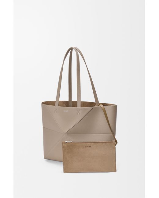 Loewe Natural Medium Puzzle Fold Horizontal Tote Bag