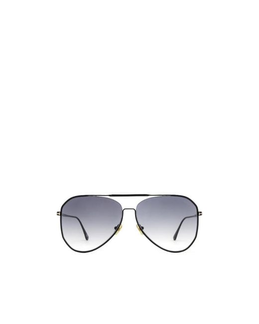 Tom Ford White Logo Sunglasses for men