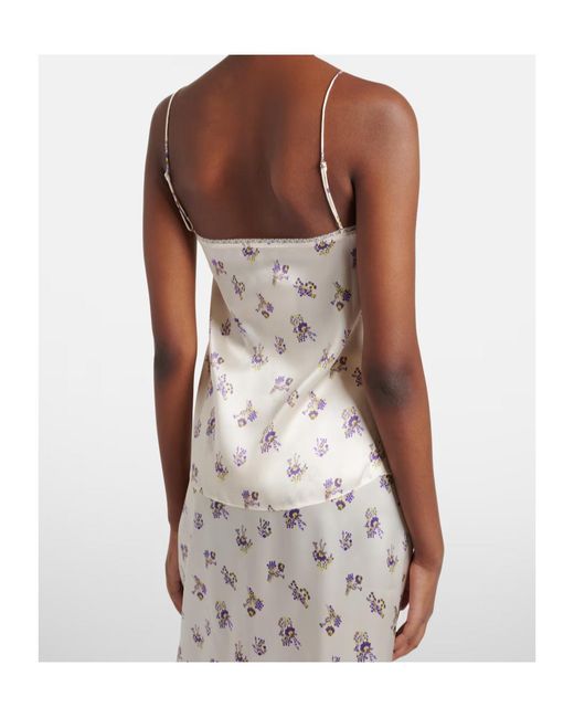 Dorothee Schumacher Natural Floral Silk Satin Camisole