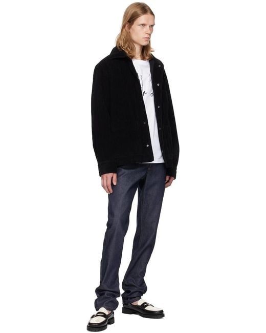 A.P.C. Blue Belt-Strap Jeans for men