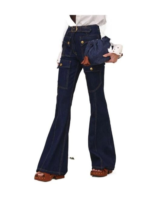 Zimmermann Blue Luna Flared Jeans